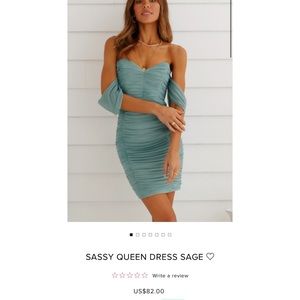 NEVER WORN, sage green dress